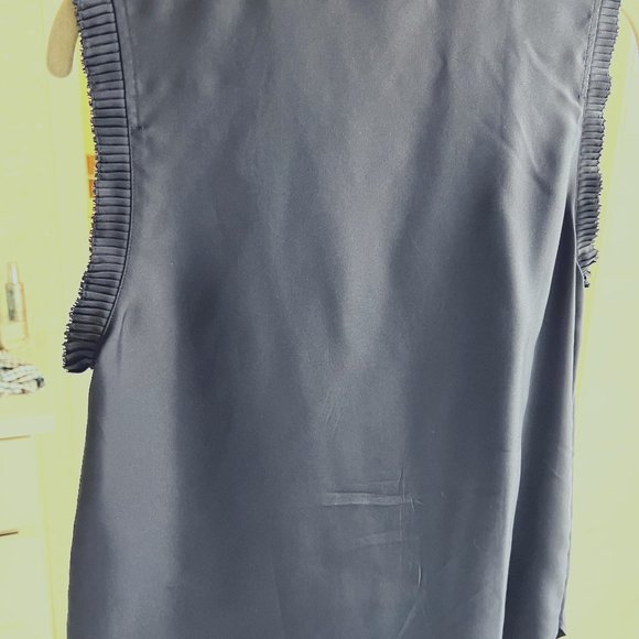 J. Crew Navy Ruffle Blouse - Picture 4 of 6